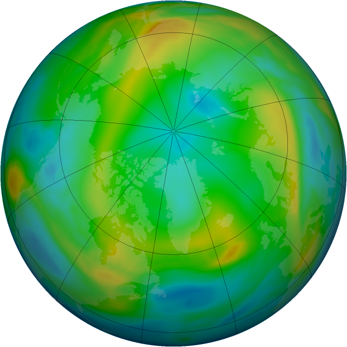 Arctic ozone map for 27 December 2004